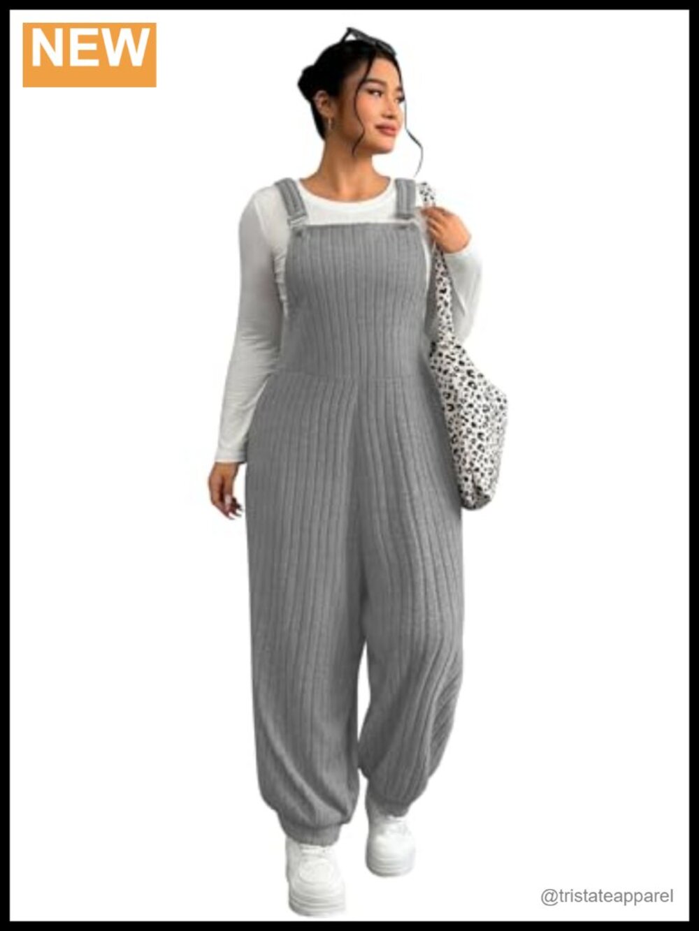 Plus Size Bib Overalls Wide Leg Baggy Jumpsuit Romper Pockets